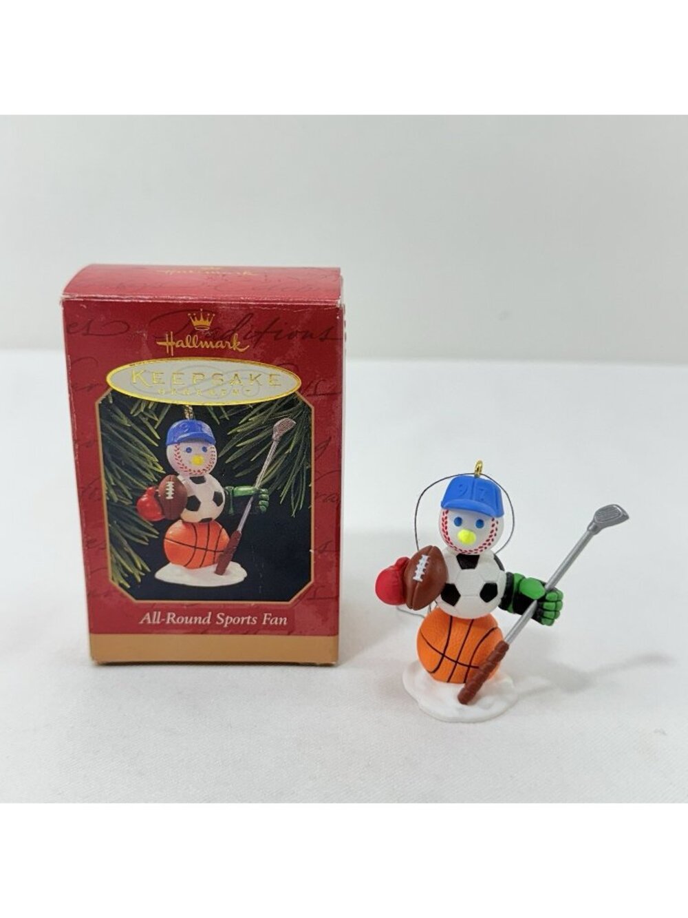 Vintage Hallmark Christmas Ornament Snowman All Sports Player Lover Enthusiast